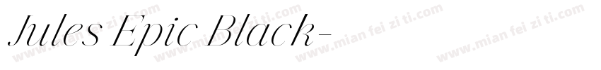 Jules Epic Black字体转换